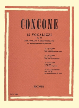 Book cover for 15 Vocalizzi, Op. 12