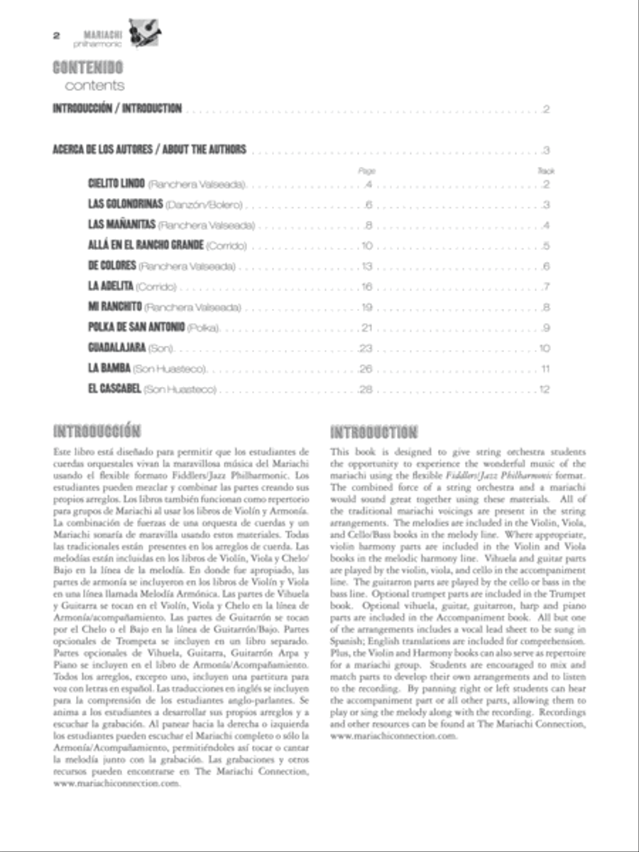 Mariachi Philharmonic - Trumpet (Book) String Orchestra scores gallery preview page 2