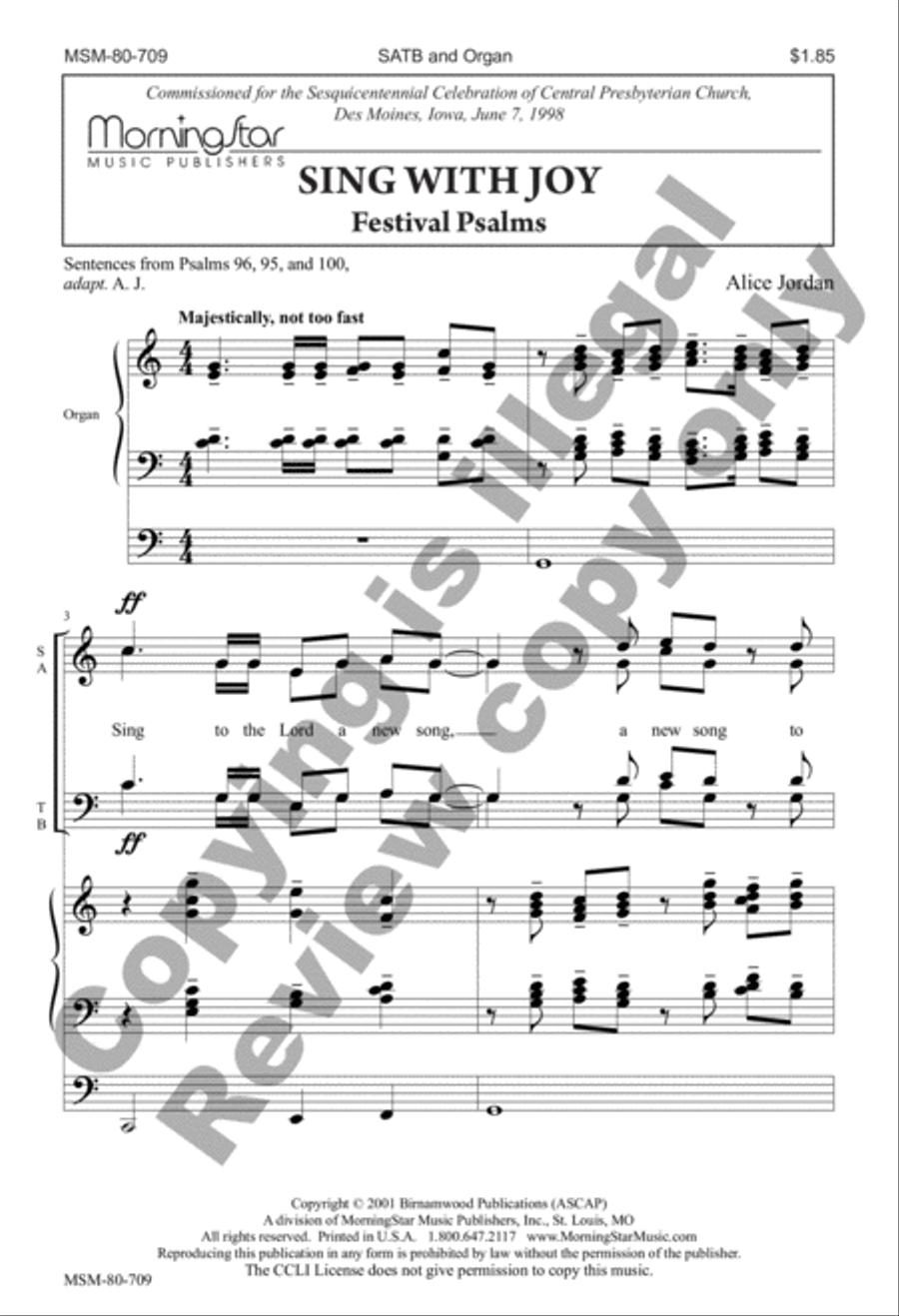 Sing with Joy 4-Part scores gallery preview page 2