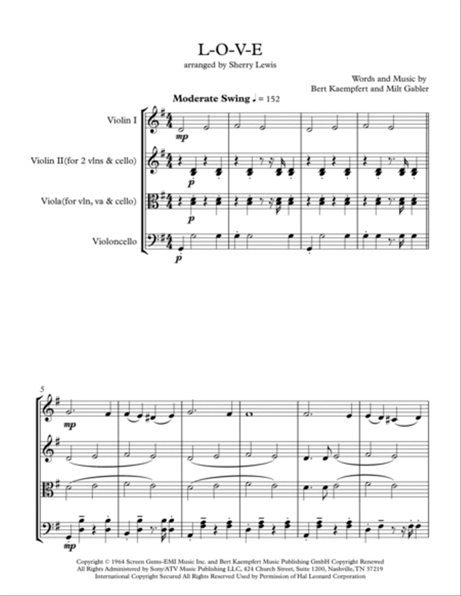 L-O-V-E String Trio scores gallery preview page 4