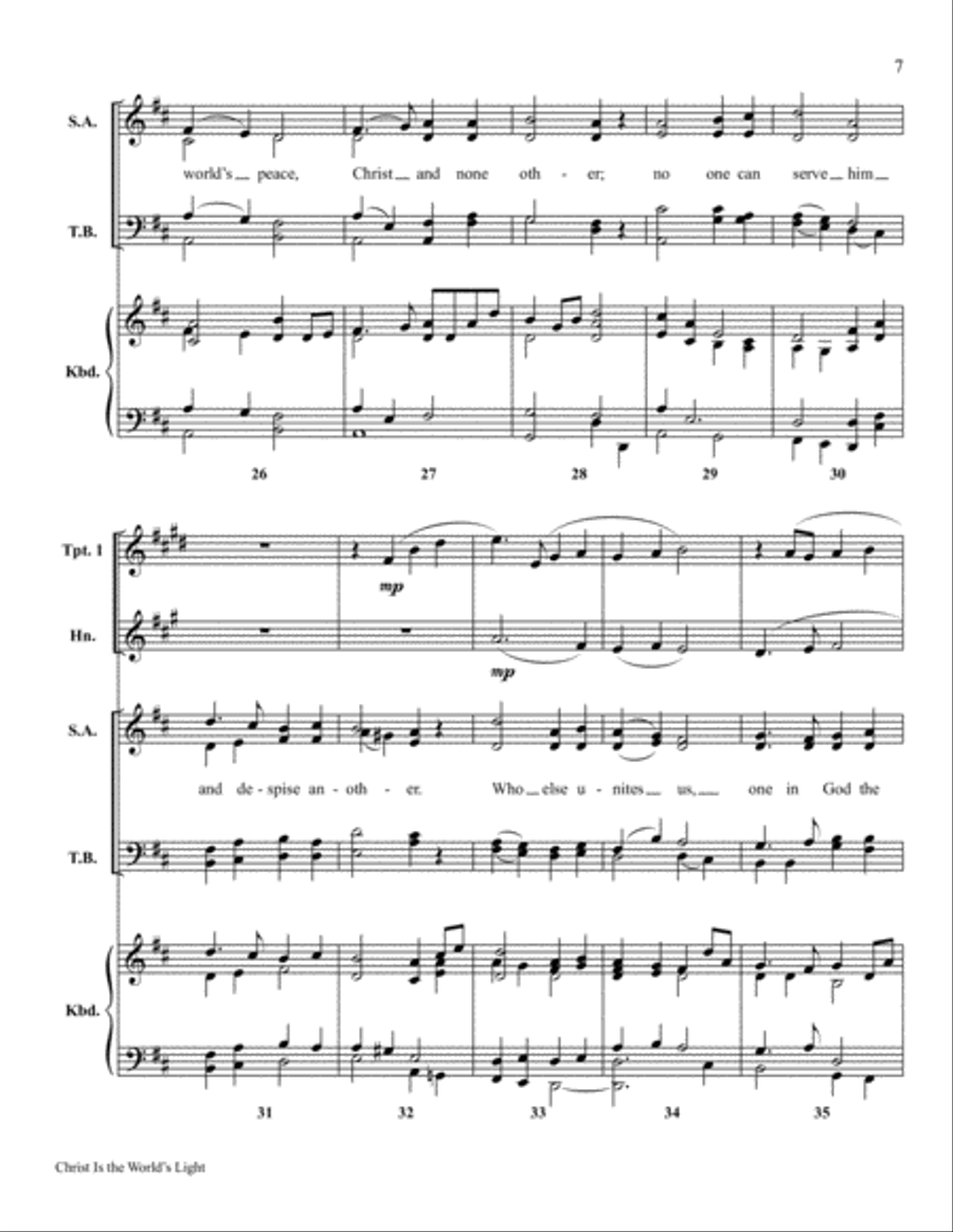 Christ Is the World's Light Choir scores gallery preview page 7