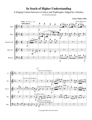 Mahler - In Search of Higher Understanding set for Wind Quintet