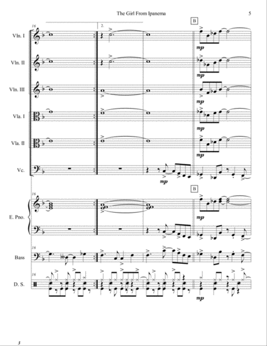 The Girl From Ipanema (garôta De Ipanema) Set of Parts scores gallery preview page 5
