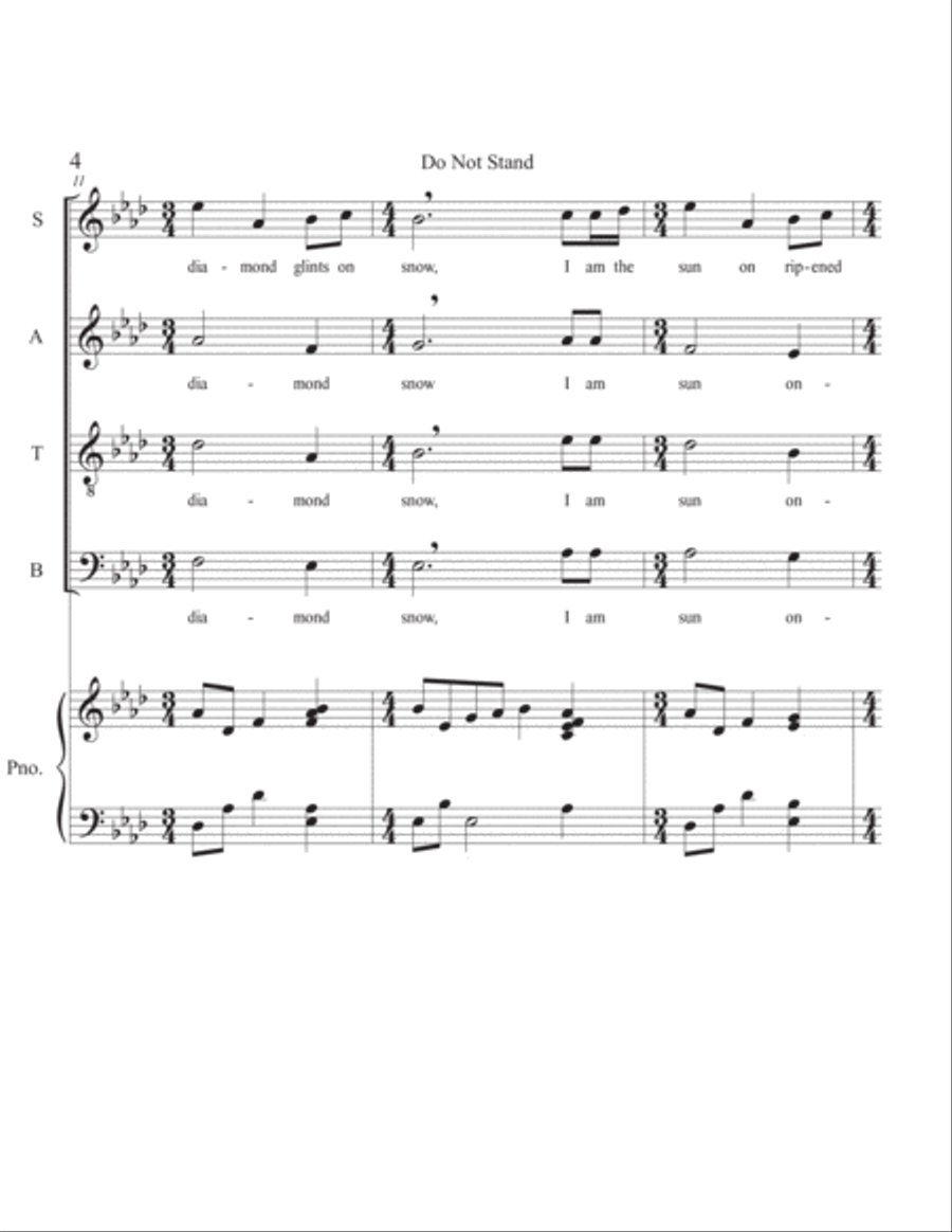 Do Not Stand 4-Part scores gallery preview page 4