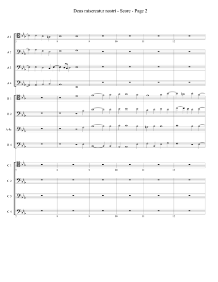 Deus misereatur nostri for Trombone or Low Brass Duodectet (12) image number null