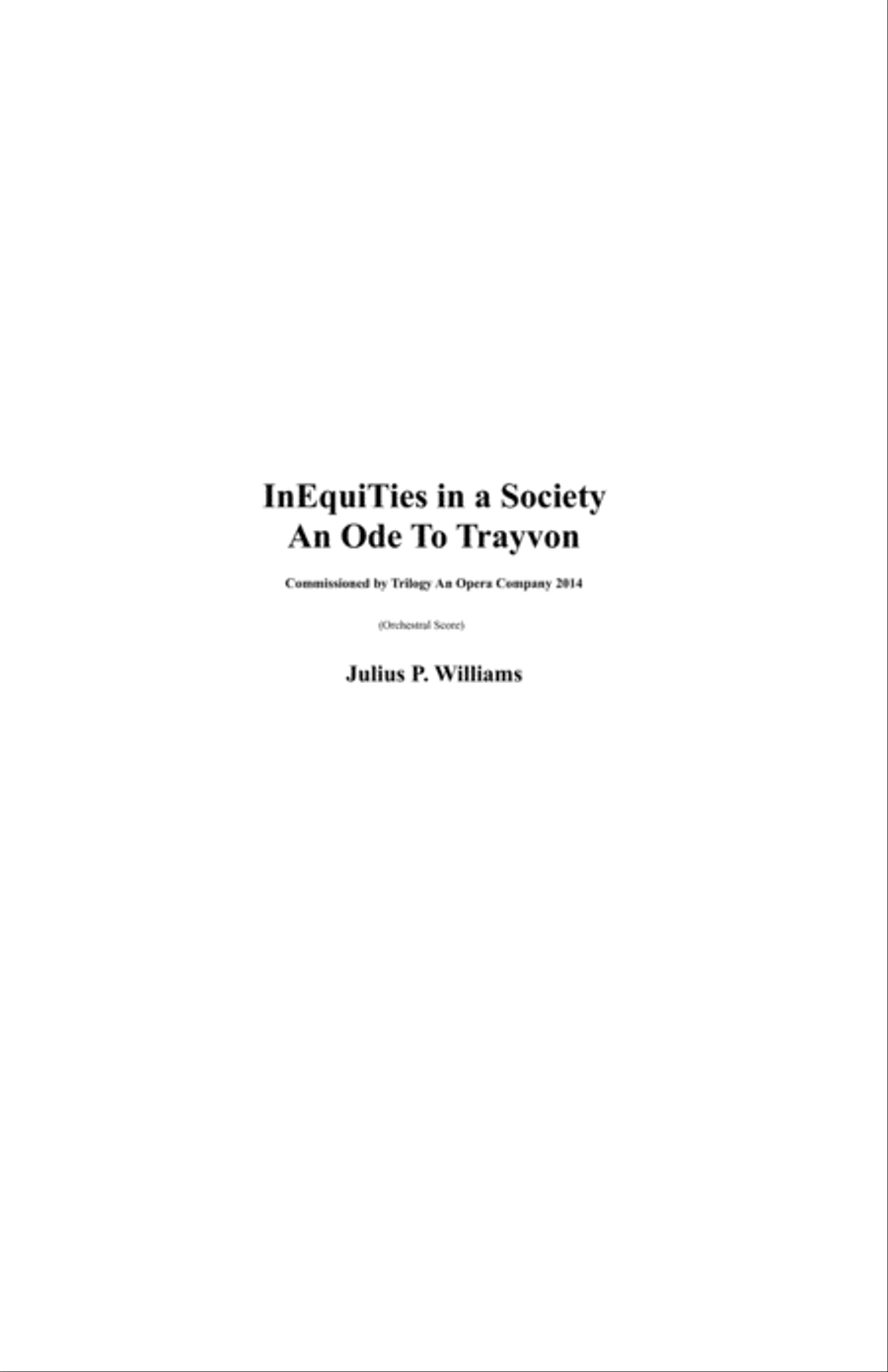 In Equities of a Society In Equities of a Society Chamber Orchestra scores gallery preview page 1