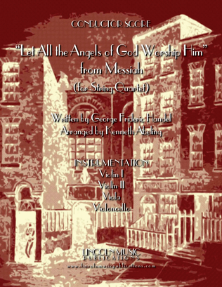 Book cover for Let All the Angels of God Worship Him (for String Quartet & optional Organ)