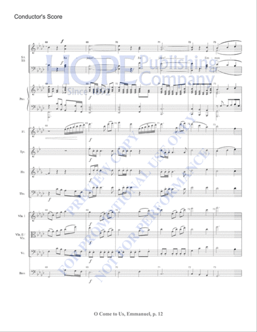 O Come to Us, Emmanuel Choir scores gallery preview page 12