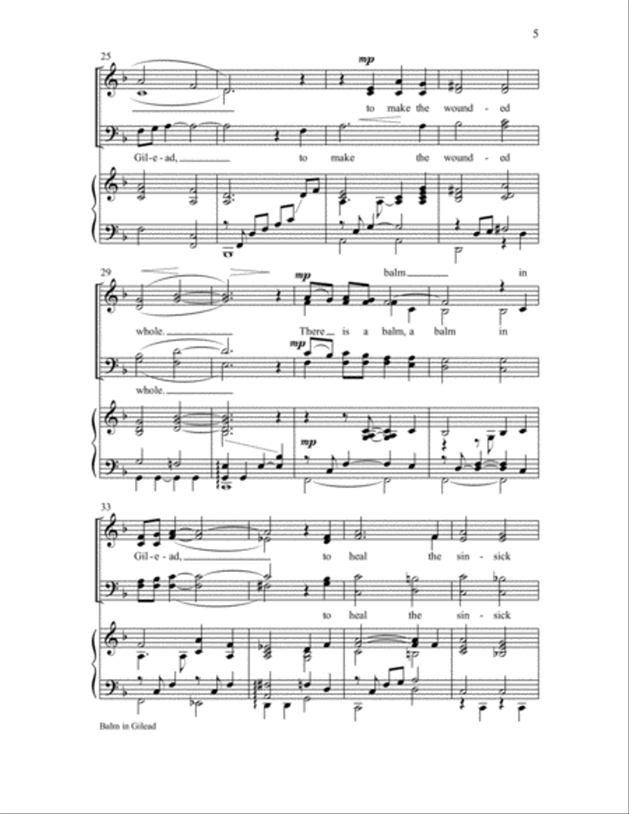 Balm in Gilead 4-Part scores gallery preview page 4