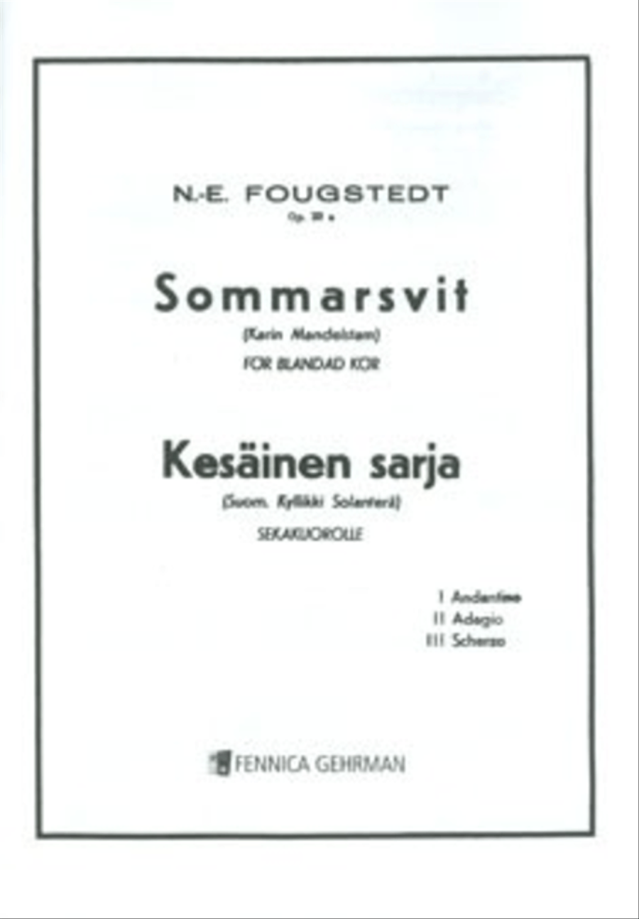Sommarsvit / Kesäinen sarja op 23a Mixed Choir scores gallery preview page 1