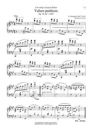 Valses poeticos Op. 10, No. 7 for piano solo