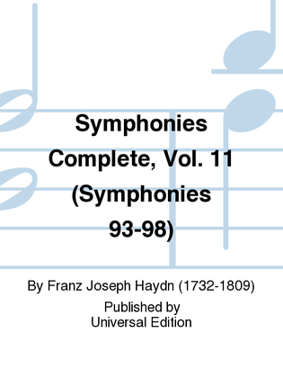 Book cover for Symphonies Complete, Vol. 11 (Symphonies 93-98)