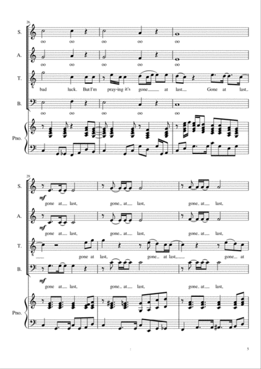 Gone At Last Gone At Last 4-Part scores gallery preview page 6