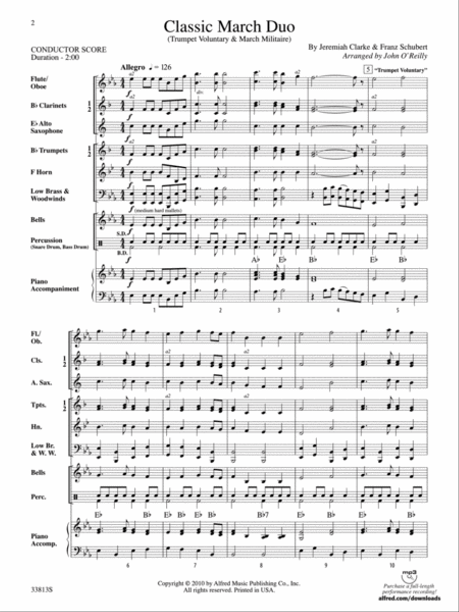 Classic March Duo Classic March Duo Concert Band scores gallery preview page 2