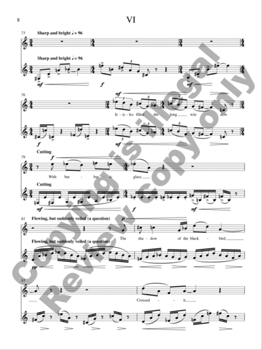 Thirteen Ways of Looking at a Blackbird Alto Saxophone scores gallery preview page 9