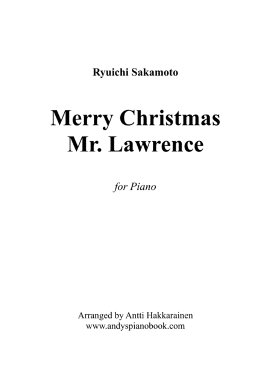 Merry Christmas, Mr. Lawrence Piano Solo scores gallery preview page 1