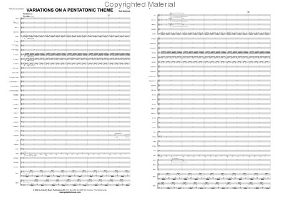 Variations on a Pentatonic Theme Concert Band scores gallery preview page 2