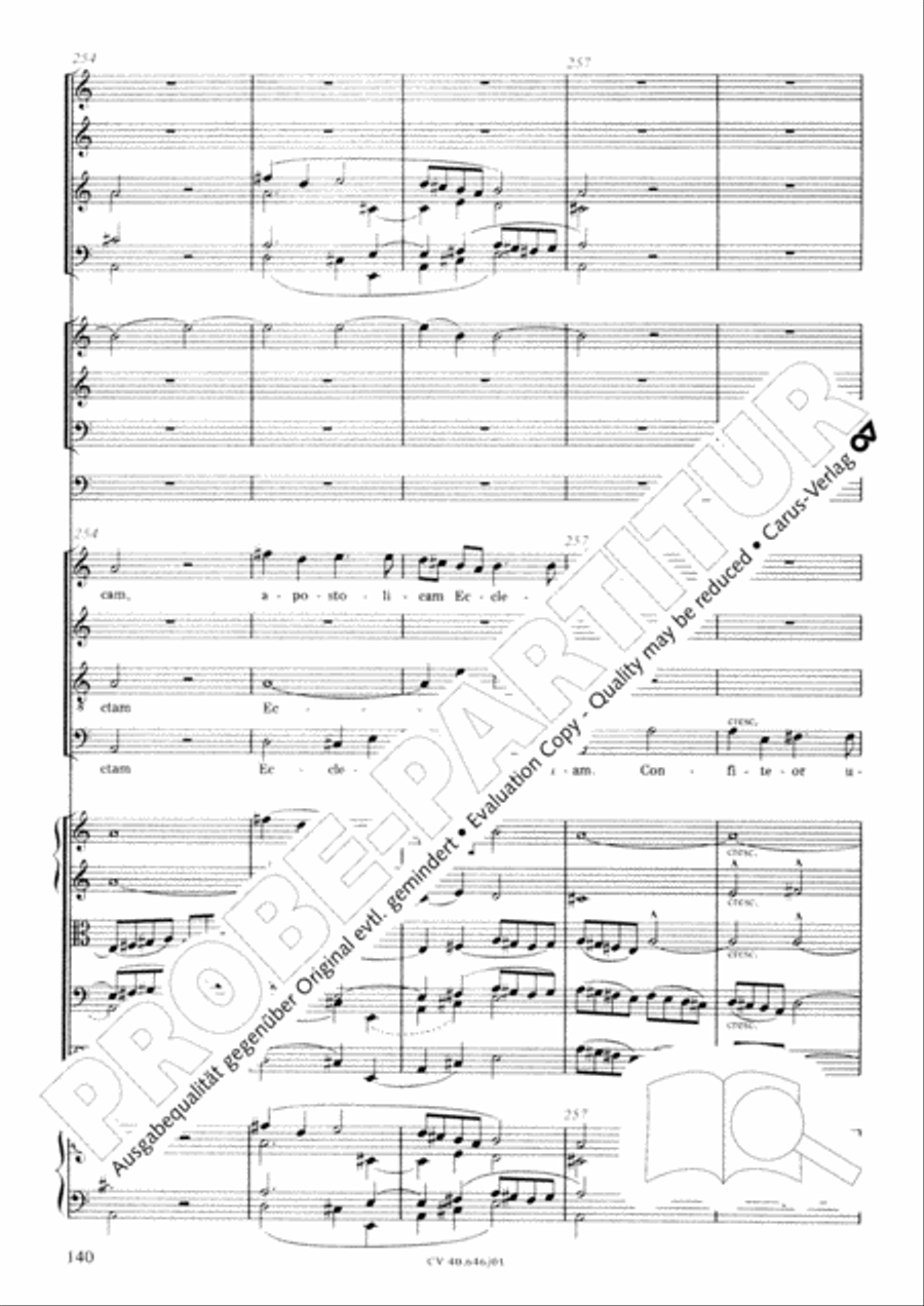 Mass in A Major (2 versions) STB scores gallery preview page 151