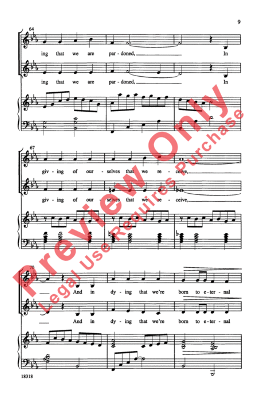 Make Me a Channel of Your Peace 2-Part scores gallery preview page 9