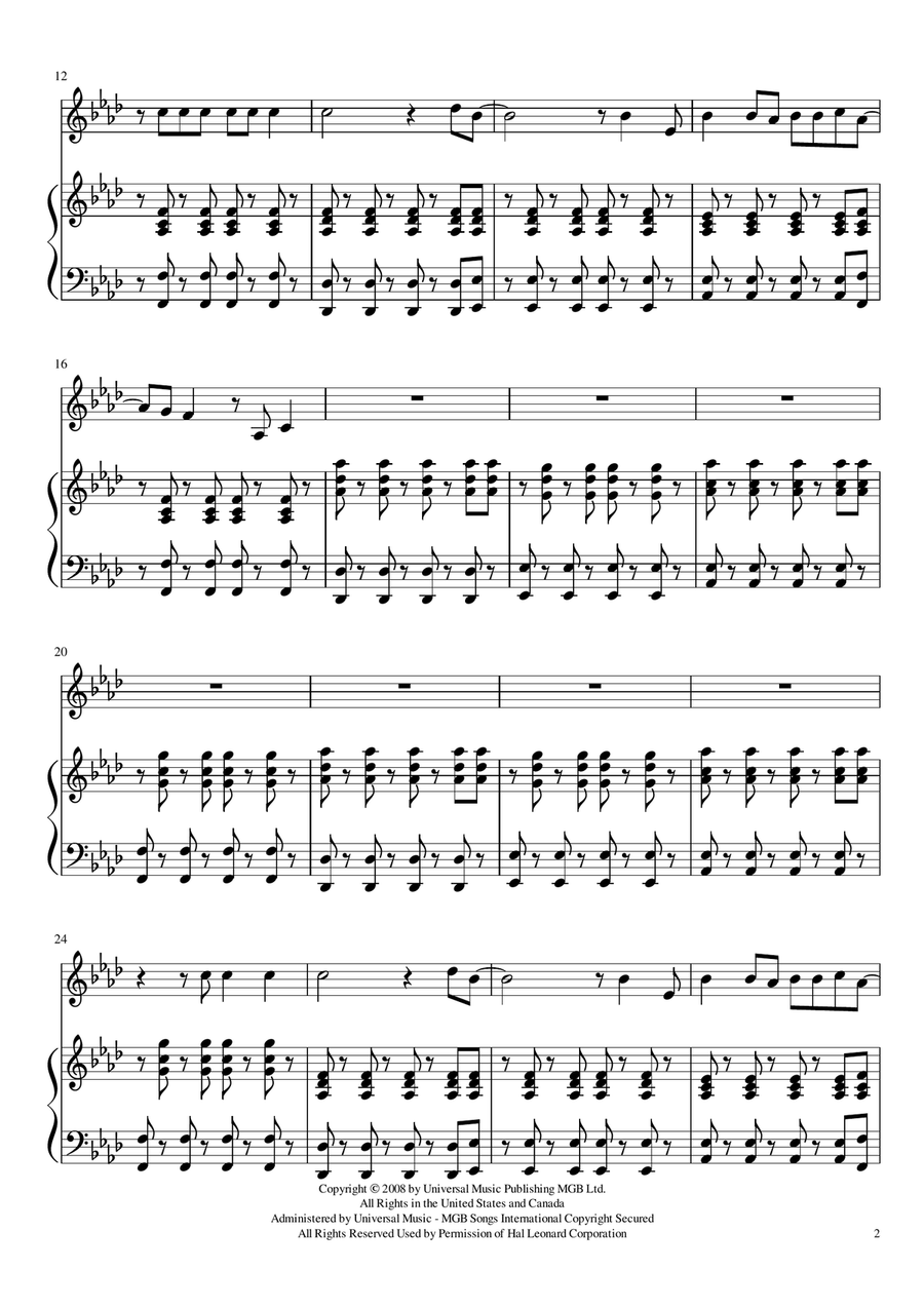 Viva La Vida Viva La Vida Violin Solo scores gallery preview page 2