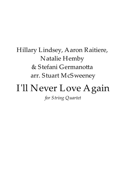 I'll Never Love Again image number null