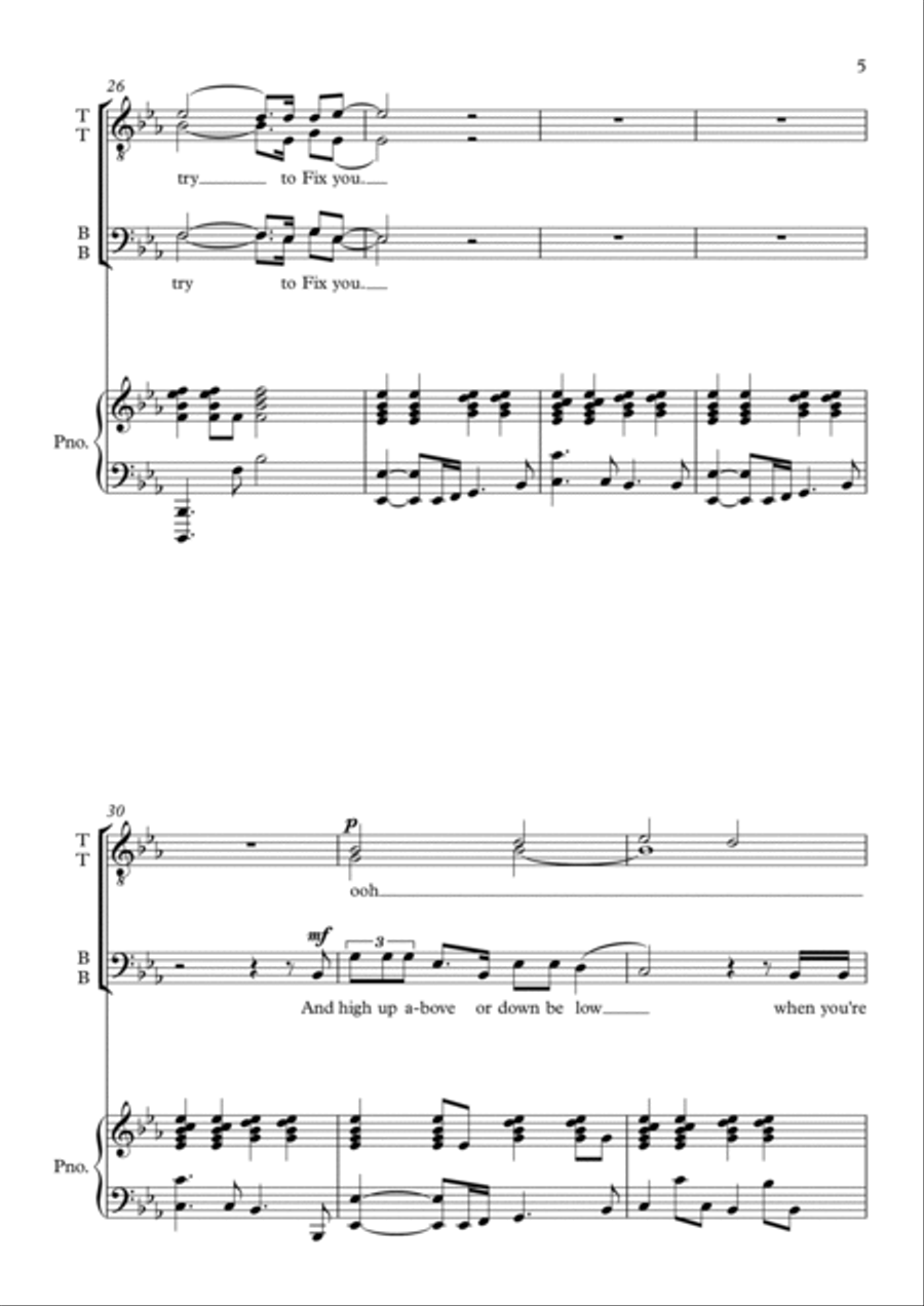 Fix You TTBB scores gallery preview page 5