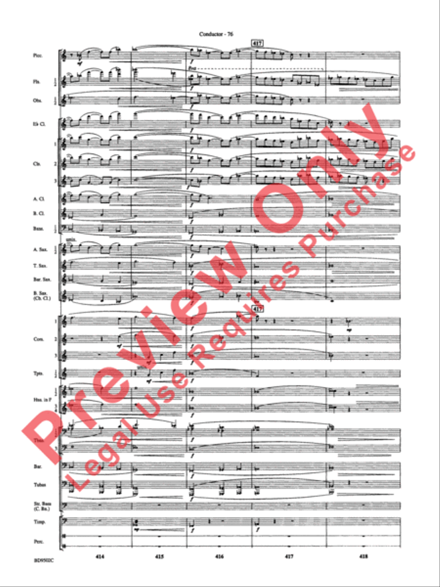 Symphony No. 3 for Band Concert Band scores gallery preview page 79