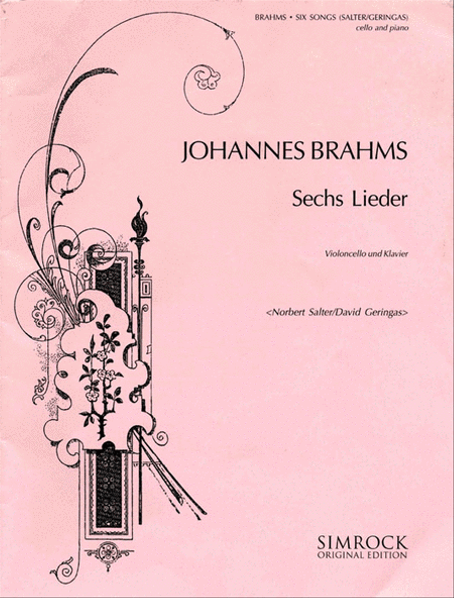 6 Songs Vc Cello scores gallery preview page 1
