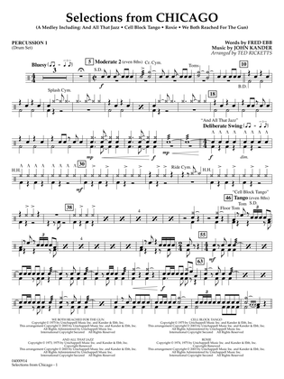 Selections from Chicago (arr. Ted Ricketts) - Percussion 1