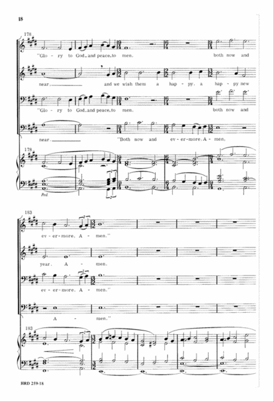Fantasia on Christmas Carols 4-Part scores gallery preview page 19