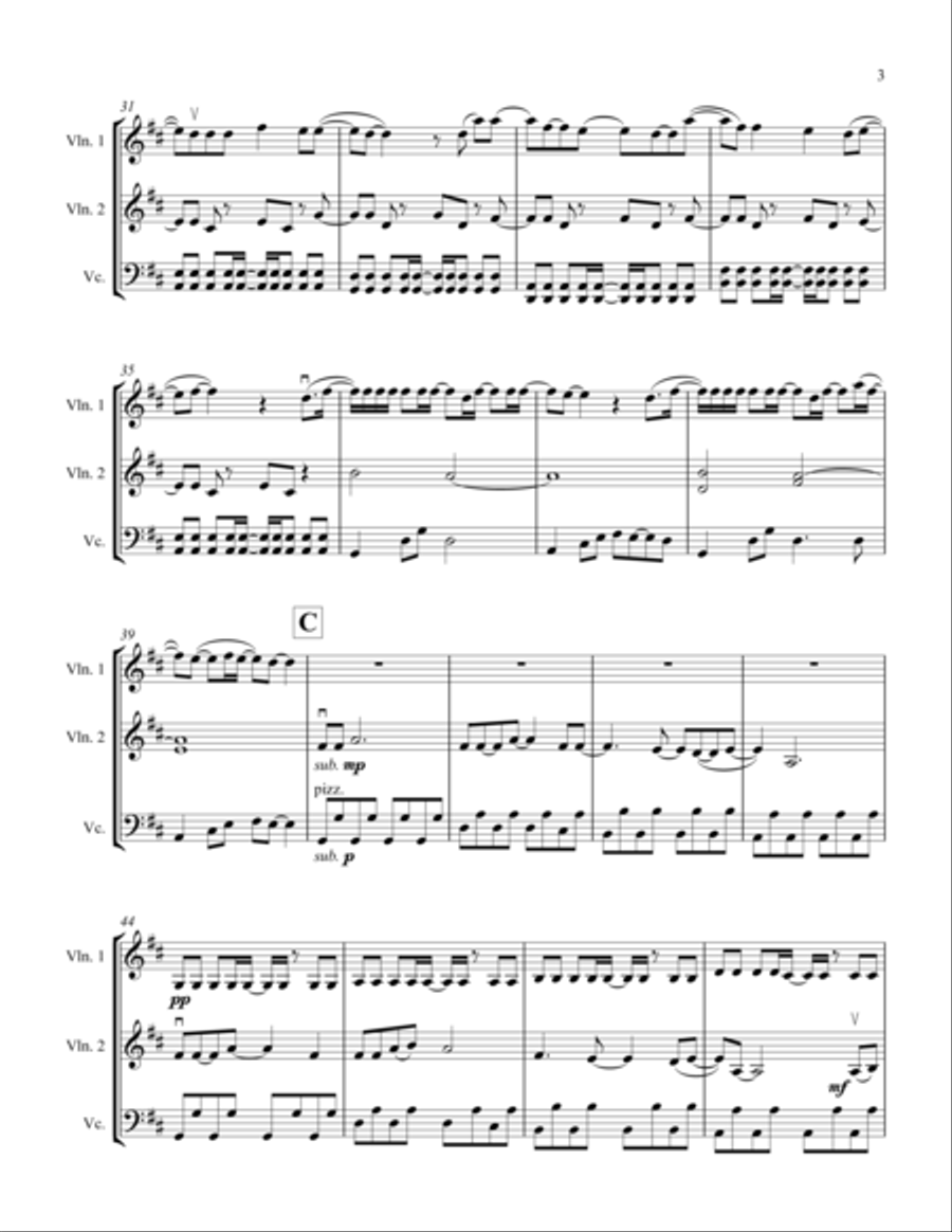 Pompeii Pompeii String Trio scores gallery preview page 4