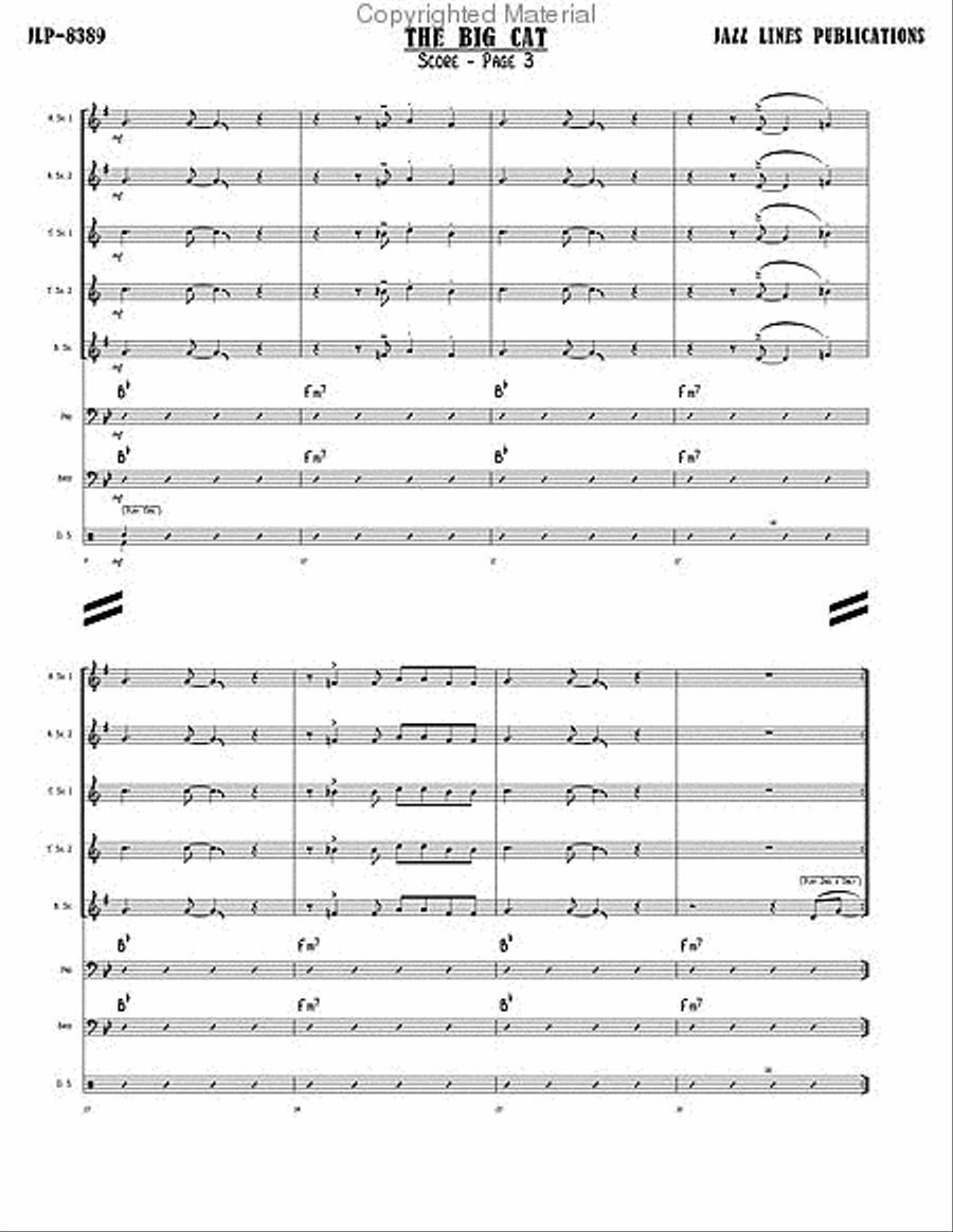 The Big Cat Big Band scores gallery preview page 6