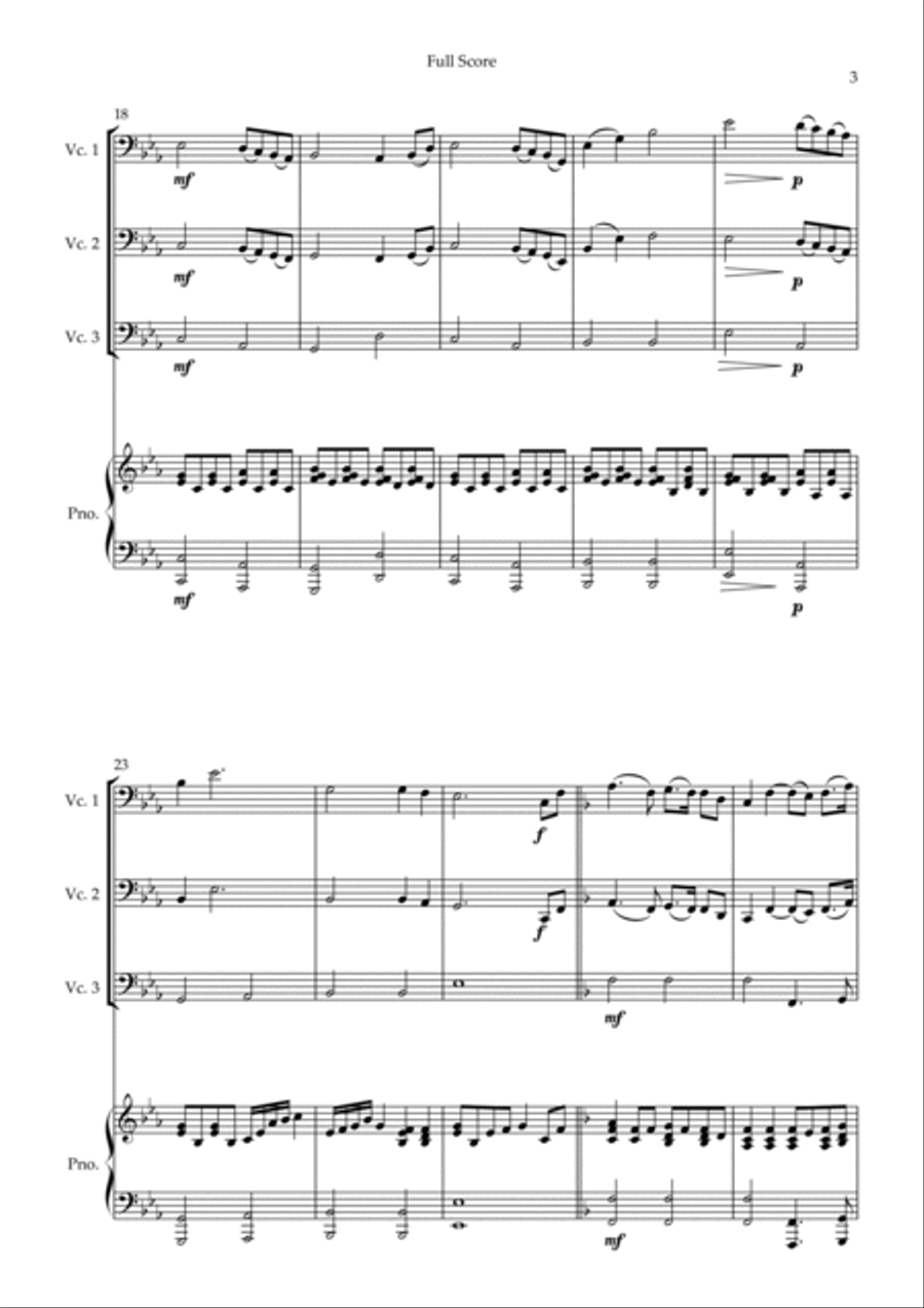 You Raise Me Up You Raise Me Up Piano Quartet scores gallery preview page 3