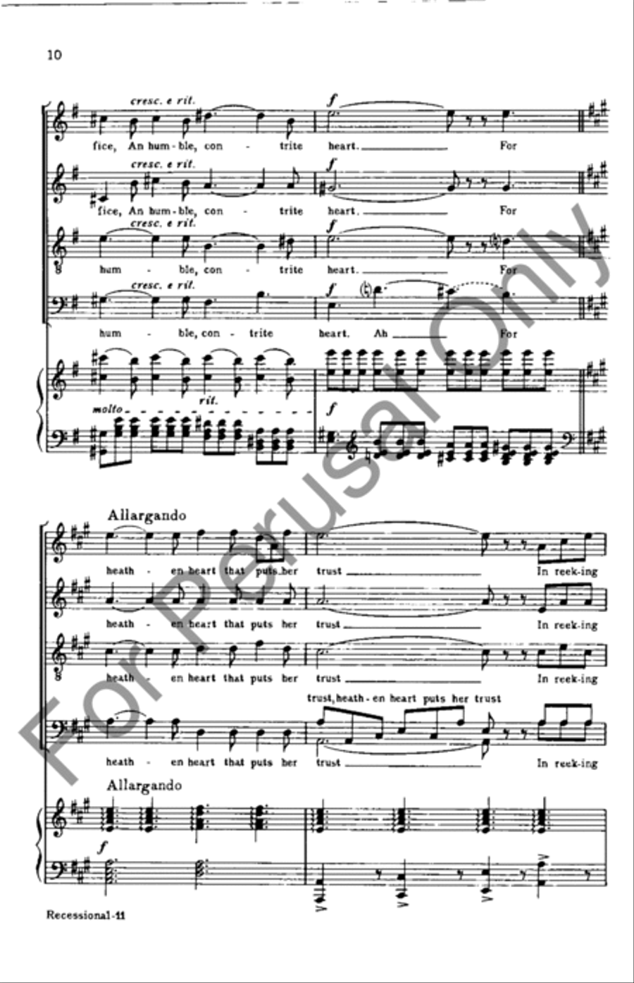 Recessional Recessional 4-Part scores gallery preview page 10
