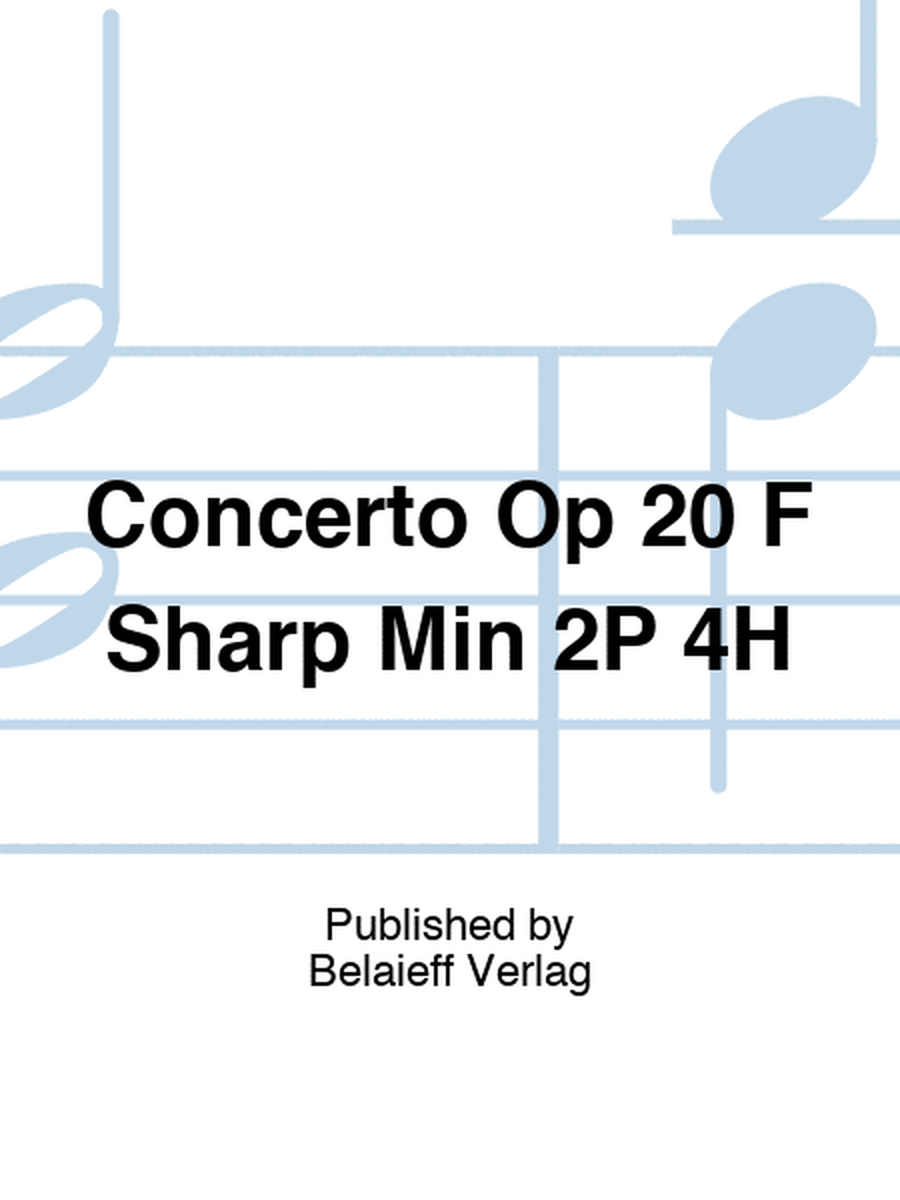 Scriabin - Concerto F Sharp Minor Op 20 2P4H