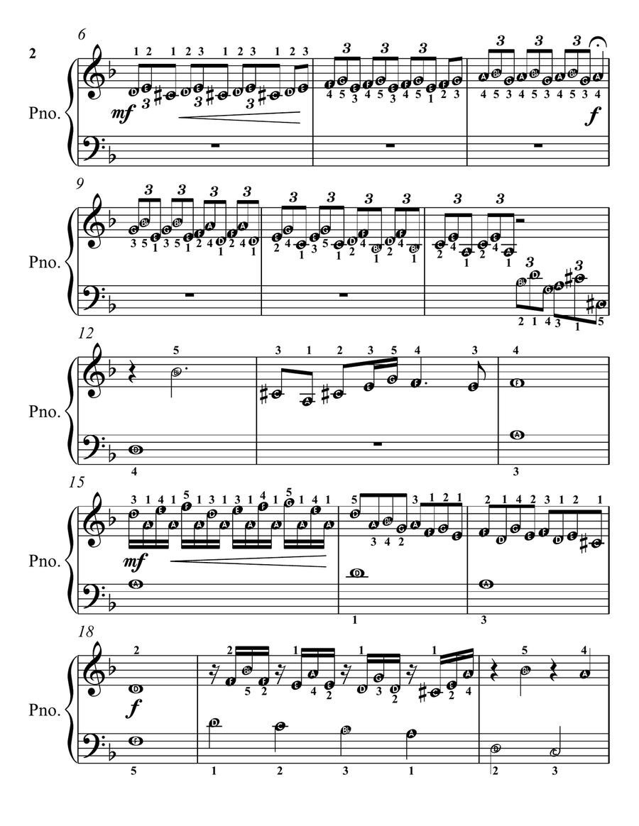 Toccata and Fugue in D Minor Easy Piano Sheet Music 2nd Edition Easy Piano scores gallery preview page 2
