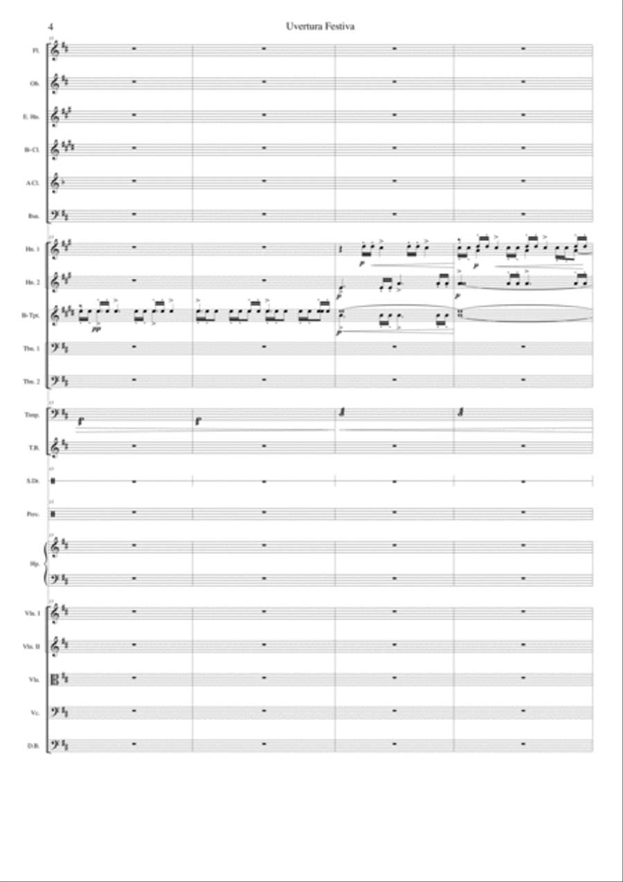 Festive Overture Full Orchestra scores gallery preview page 4