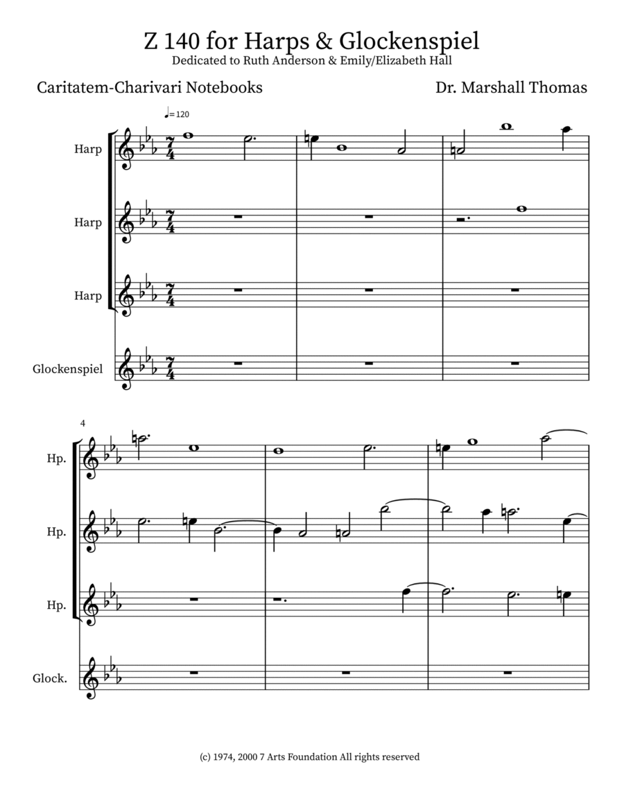 Z 140 for Harps & Glockenspiel Glockenspiel scores gallery preview page 1
