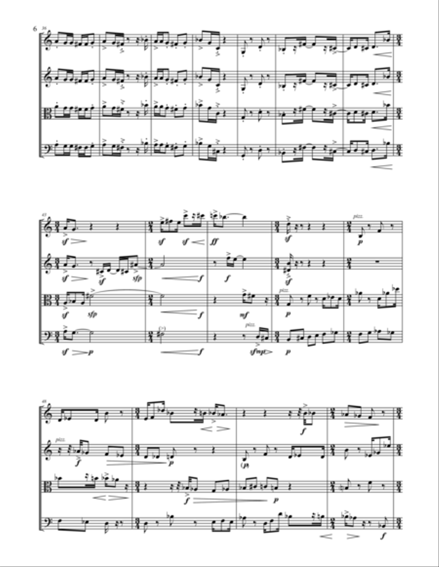 String Quartet No. 4: Snappy Rejoinder String Quartet scores gallery preview page 11