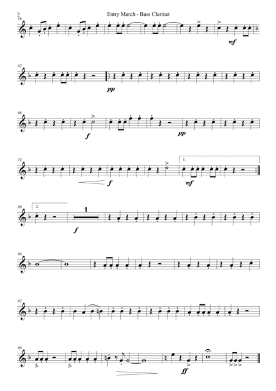 Gypsy Baron Entry March Woodwind Quintet scores gallery preview page 4