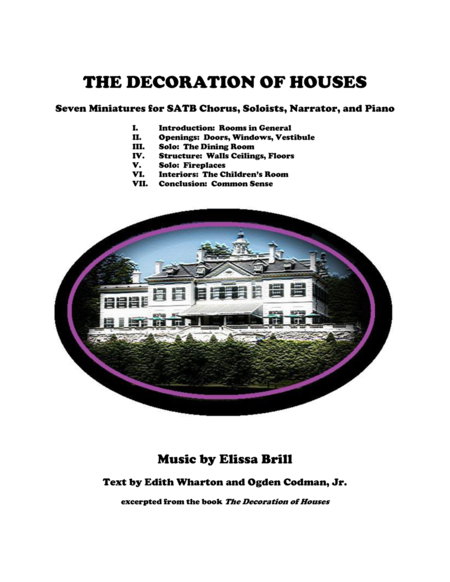 The Decoration of Houses: Seven Miniatures for SATB Chorus, Soloists, Narrator, and Piano image number null