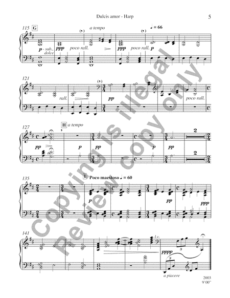 Amo!: 2. Dulcis amor (Sweet Love) (Harp Part)