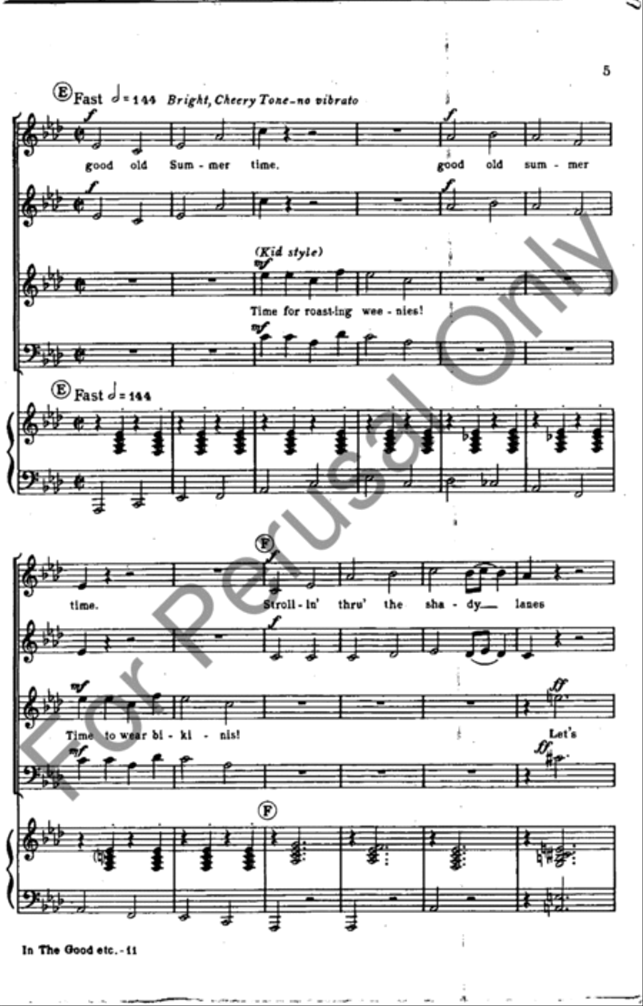 In The Good Old Summertime 4-Part scores gallery preview page 5
