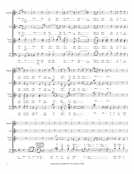 The House of the Rising Sun satb in d-minor image number null