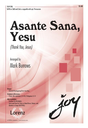 Book cover for Asante Sana, Yesu (Thank You, Jesus)