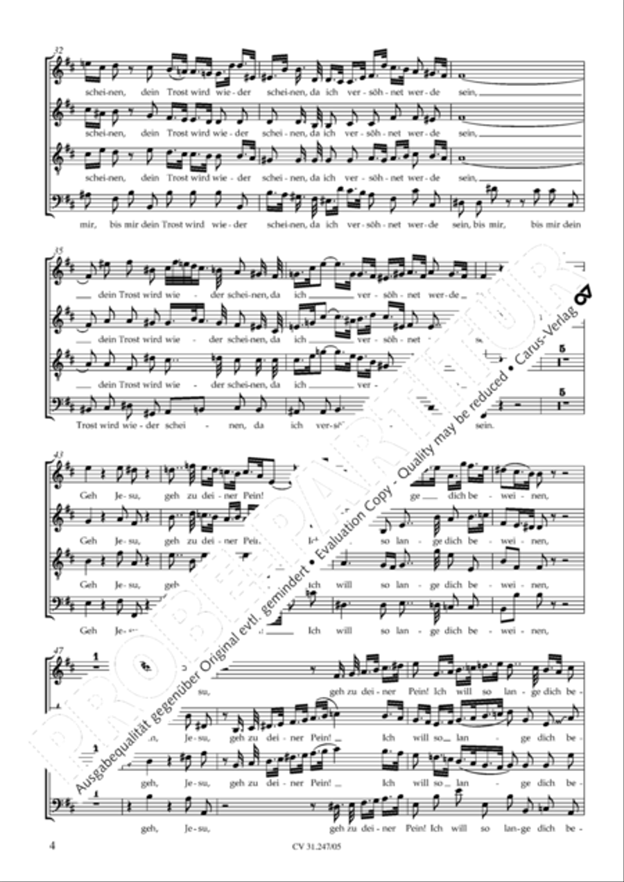 St. Mark Passion (Markus-Passion) 4-Part scores gallery preview page 5
