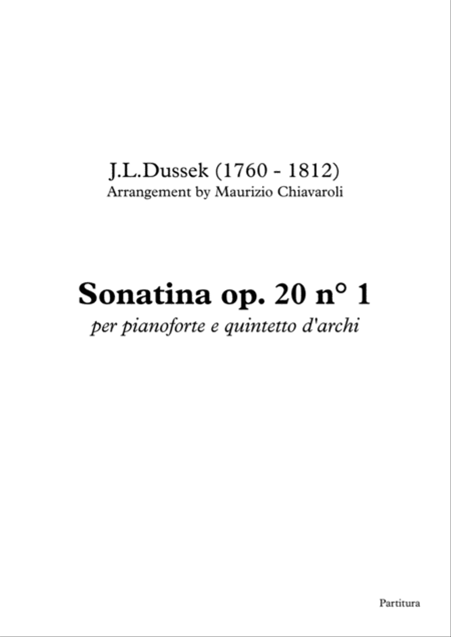 Sonatina op. 20 n° 1 String Orchestra scores gallery preview page 1