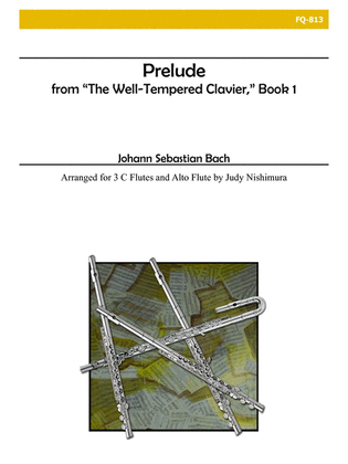 Book cover for Prelude from the Well-Tempered Clavier, Book I for Flute Quartet