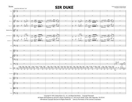 Sir Duke (Vocal Solo and Jazz Orchestra-score only) image number null