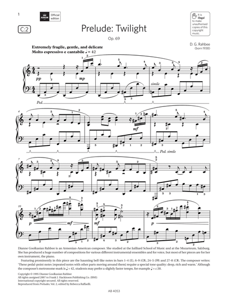 Prelude: Twilight (Grade 7, list C2, from the ABRSM Piano Syllabus 2023 & 2024)